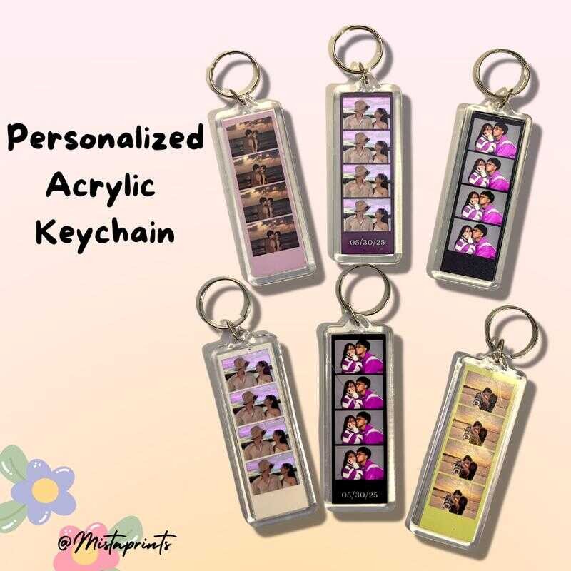 Personalized Acrylic Keychain Plain Design With Caption High Quality ...