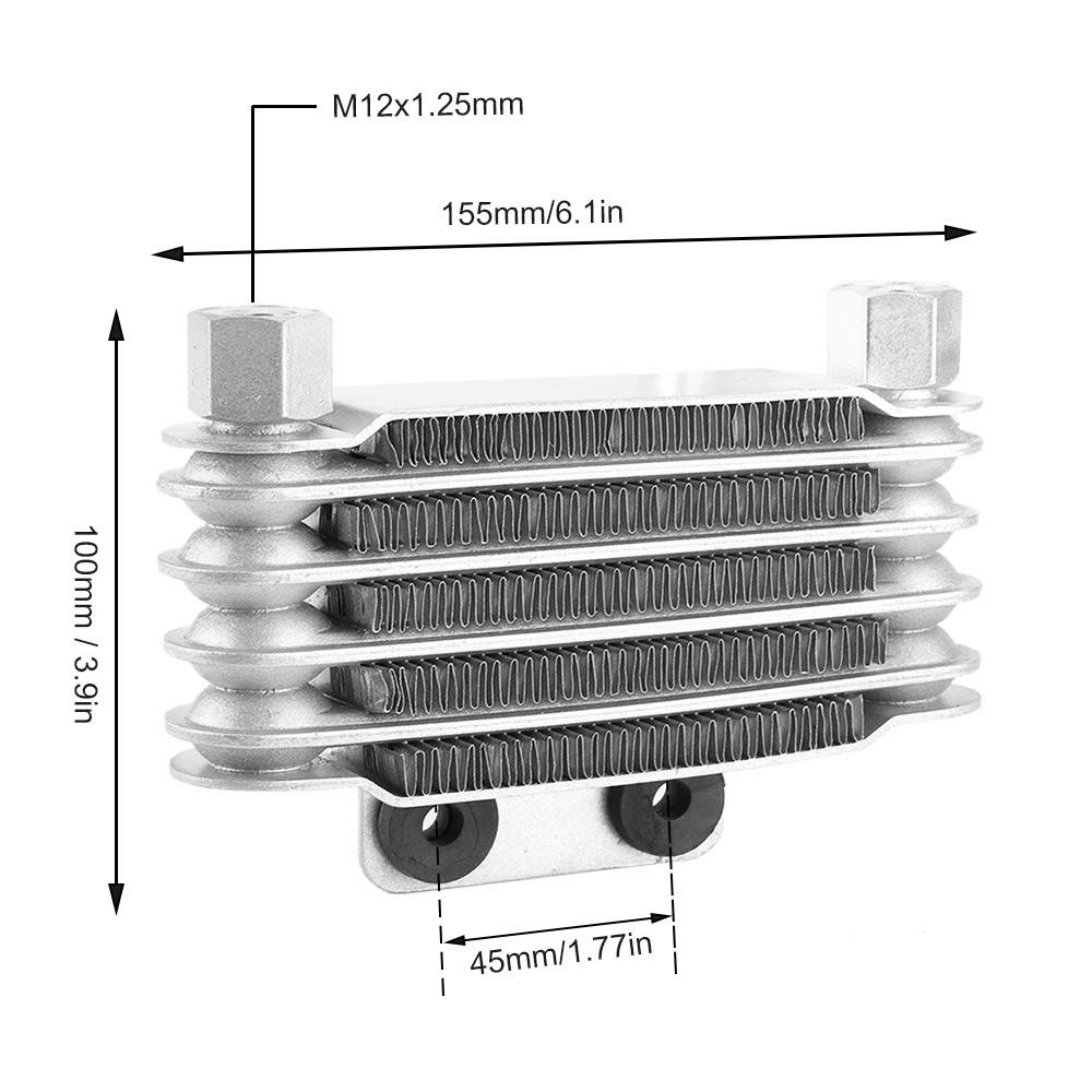 Original Oil Cooler With Free Hose Accessories 6 Row 8 Row RAIDER 150 ...