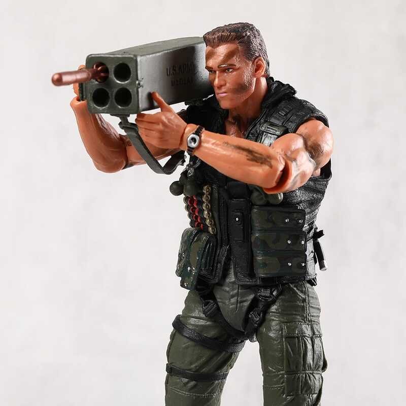 NECA Commando Schwarzenegger John Matrix Model Figurals Brinquedos ...