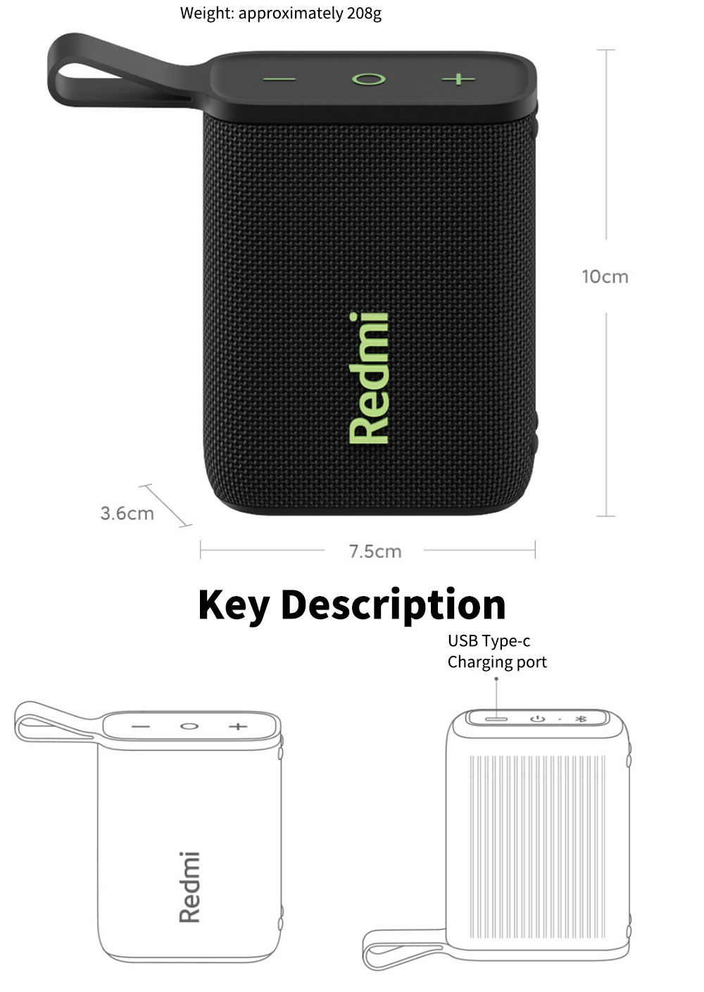Xiaomi Redmi Portable Bluetooth Speaker Outdoor IP67 Stereo Powerful ...