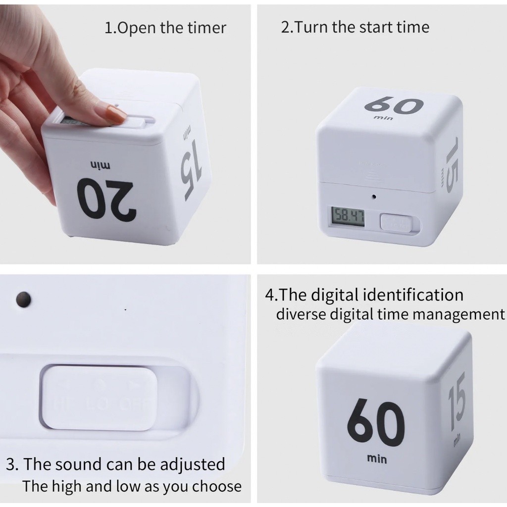 VESSELS Cube Pomodoro Timer for Productivity (Flip Cube) | Shopee ...