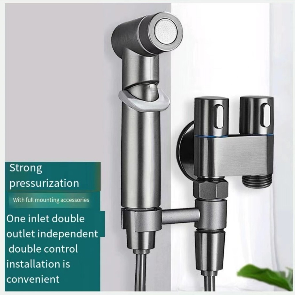 1 in 2 Out Faucet Dual Control Valve with Bidet Washing Machine Tap Two ...