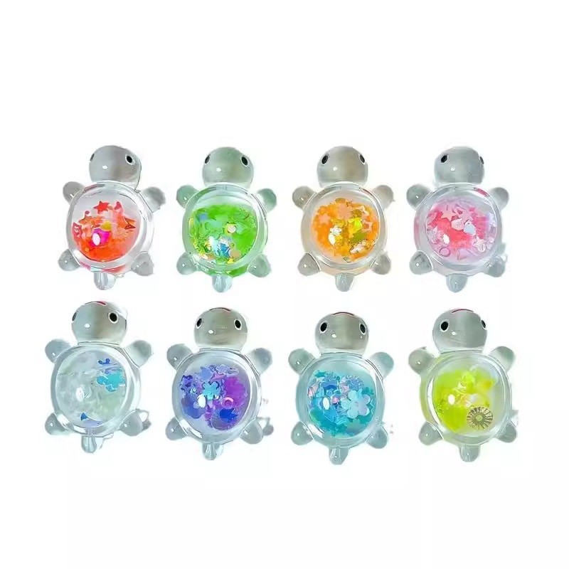 5Pcs Glow in The Dark Turtle Toys Mini Clear Light Up Animals for Kids ...