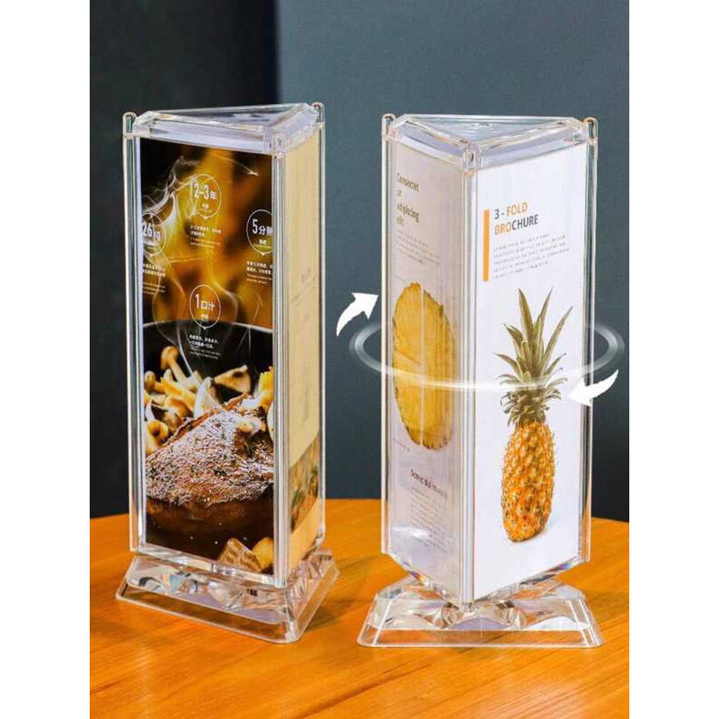 Acrylic Rotating Table Card Standing Card Restaurant Menu Board Wine ...