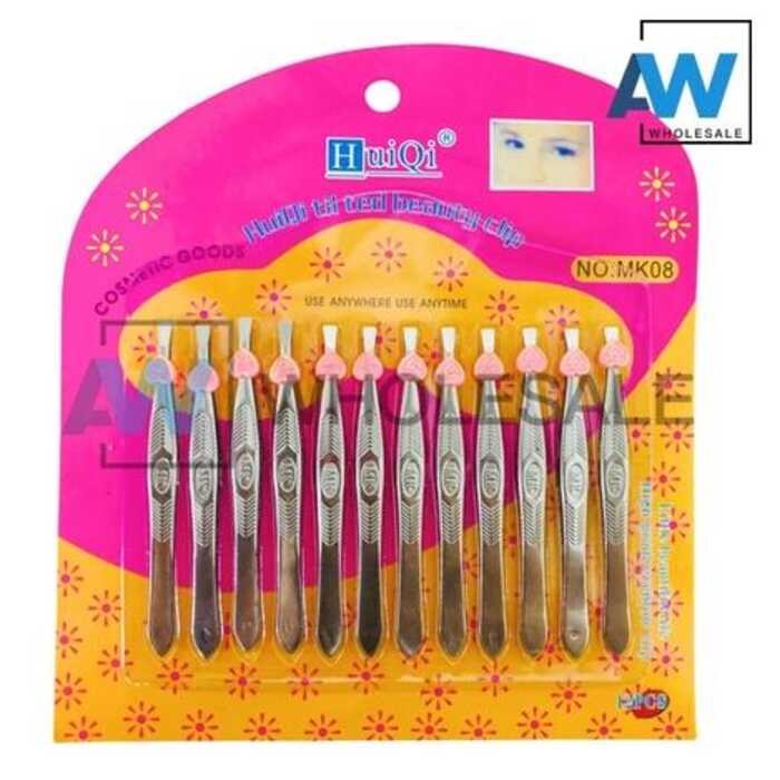 Stainless Steel Clip Tweezer Set With Lock, 12Pcs Chani Design For ...
