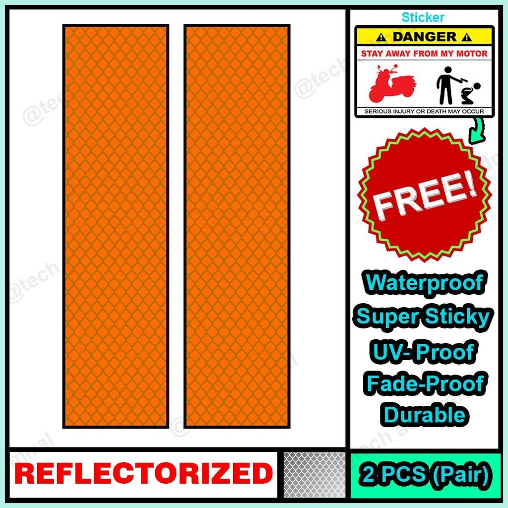 Alloy Top Box Sticker Waterproof Plain Vivid Colors (REFLECTORIZED ...