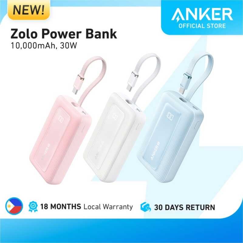 Custodia In Silicone Per Anker Zolo Power Bank (10.000mAh, 30W) - Antiurto E Antiscivolo, Blu