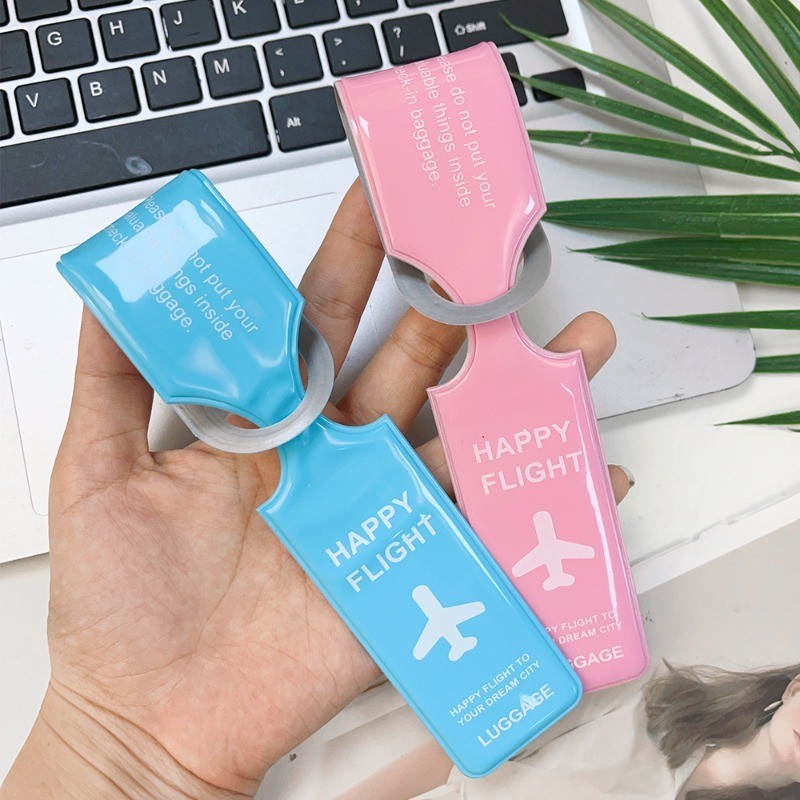 1/3Pcs Aircraft Luggage Tag Boarding Pass Information Card PVC ID