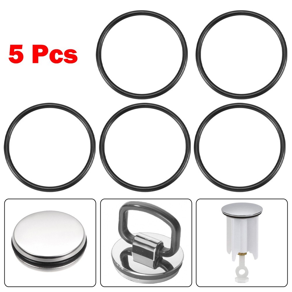 [OME] 5 Pack O Ring For 38mm Bath SInk Basin Drain Plug RUbber Seal
