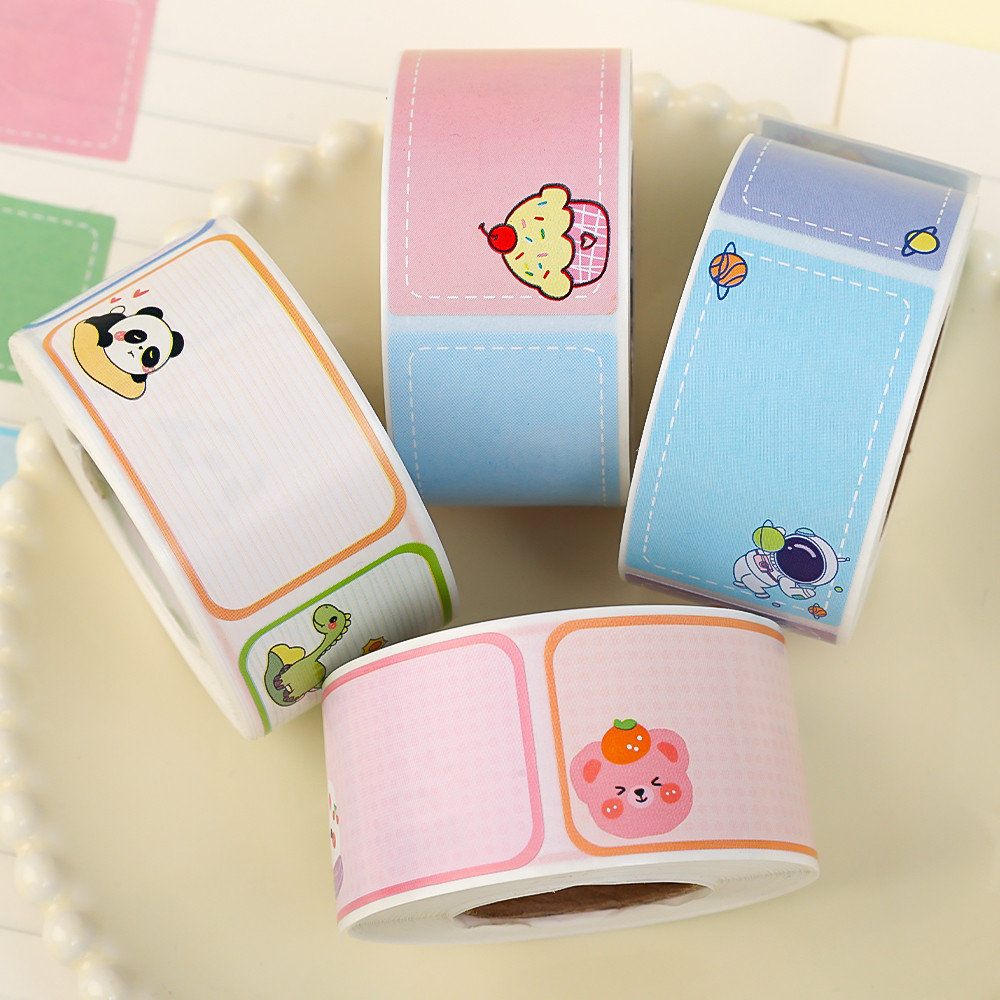 Cartoon Style Waterproof Name Sticker - Durable Handwritten Self ...