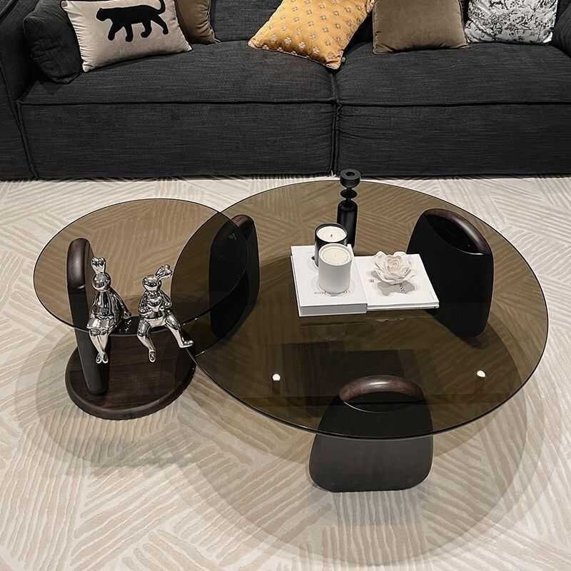 Glass Center Table For Sala Solid Wood Coffee Table Tea Table Modern ...