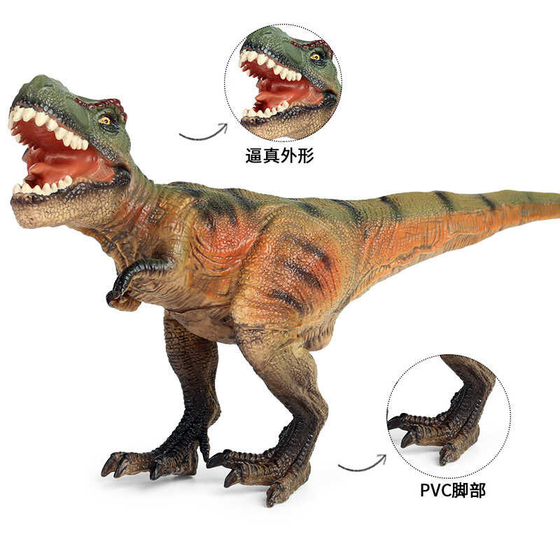 Children's Soft Rubber Realistic Dinosaur Model Toy New Tyrannosaurus ...