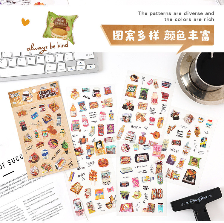 Journamm 6-Sheet Vintage PET Scrapbook Stickers for Journaling ...