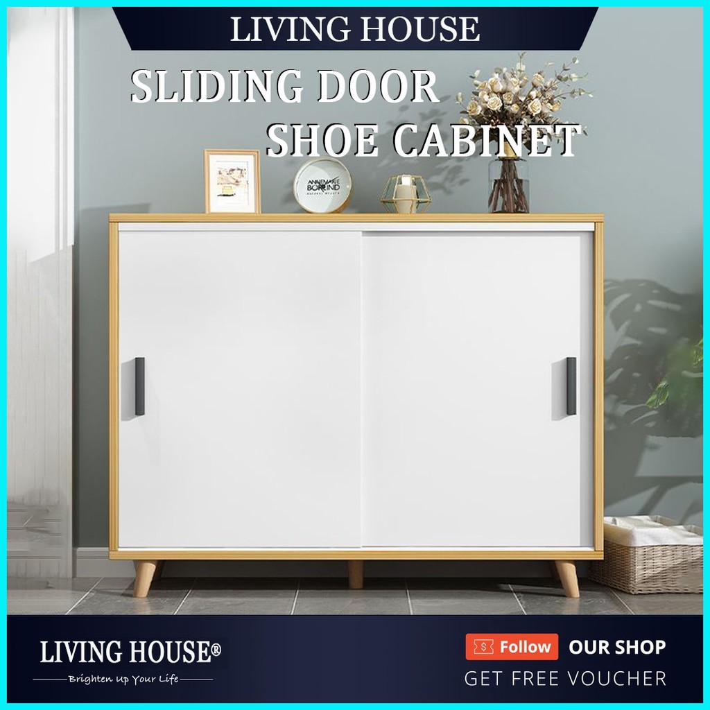 LIVING multi-layer Shoe Rack Sliding door shoe cabine large capacity ...