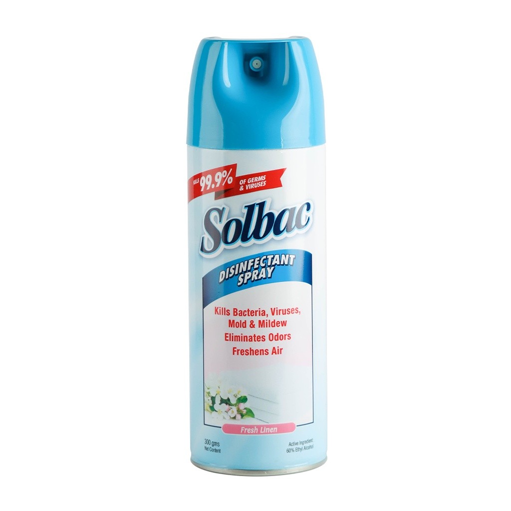 Solbac Disinfectant Spray - Fresh Linen 300g | Shopee Philippines