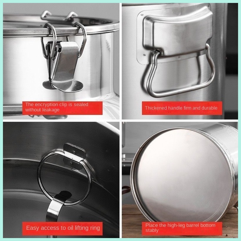 rice dispenser metal 25 kg stainless rice bucket banga lagayan ng bigas ...