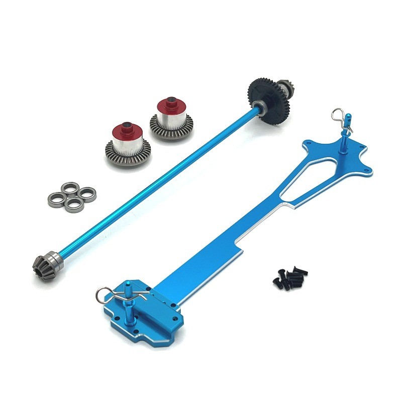 Rc Mise Niveau Composant Pour WLtoys 1/12 124016 124017 124018 124019 Pièces Mise À Niveau En Métal Ensemble D'arbre Transmission Central 27T Engrenage Moteur Accessoires Voiture RC(Purple