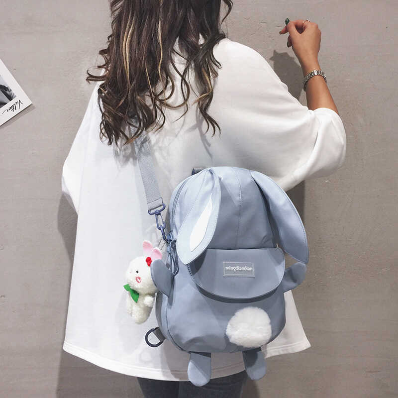 F5 Ins Rabbit Soft Female College Wind Cute Department Student Backpack ...