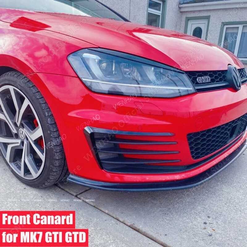 Canard Front Bumper Flare Mods Fin Splitter Wind Knife for Golf 6 7 VII