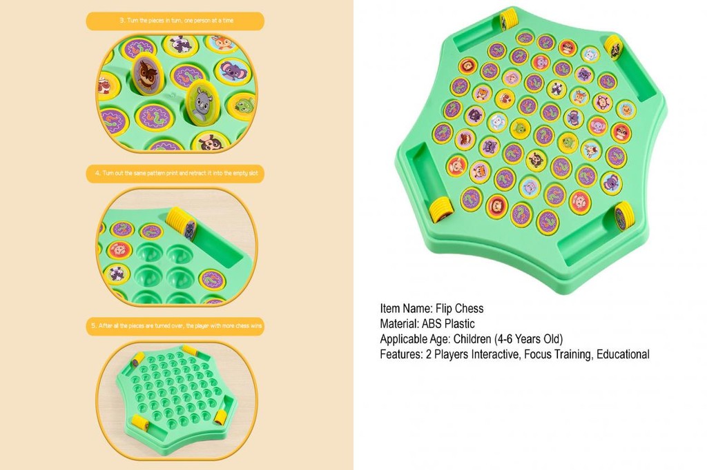 [Ready stock] Kids Educational Memory Game Educational Flipping Chess ...