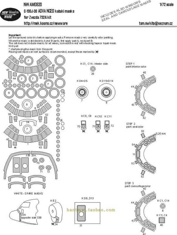 Nwa-M0920 2 ☆ C-130J-30 Transport Aircraft 1/72 Assembly Model Aircraft ...