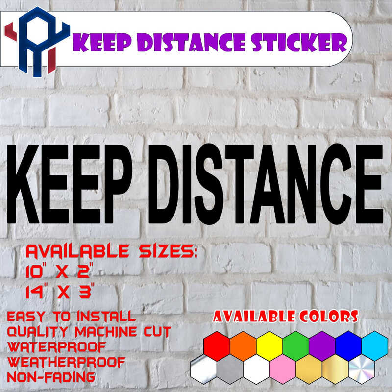KEEP DISTANCE Truck, L300, Jeepney Hine Cut Waterproof Sticker Hjh B2f ...