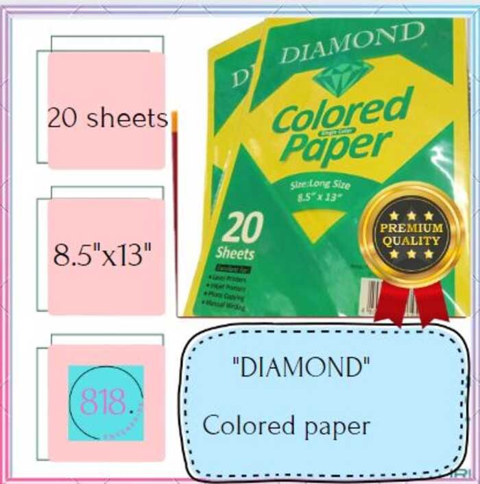 818 20 Sheets Long 8.5X13inch Colored DIY Multi Purpose Assorted Colors ...