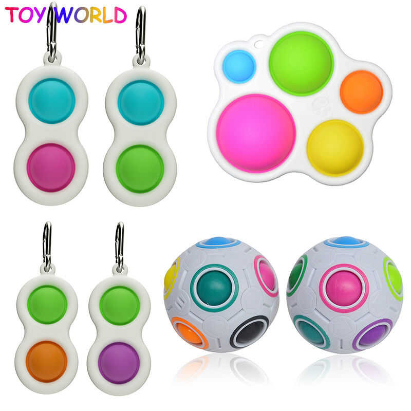 【Lowest Price】Newest Mini Fidget Simple Dimple Toy Poppe With Keychain ...