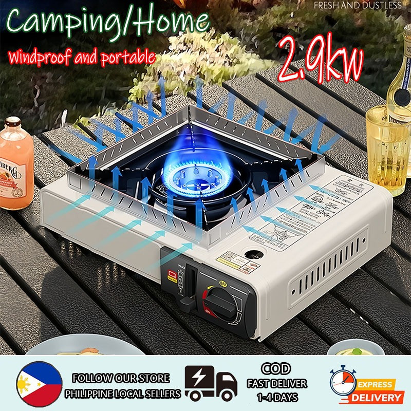Outdoor portable camping gas 2 IN 1 butane stove with butane mini ...