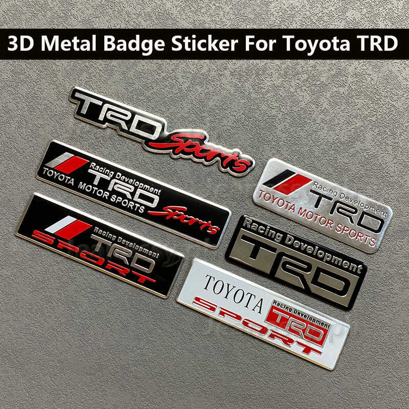 3D Car Sticker Metal Front & Rear Sign TRD SPORTS Emblem Decal ...