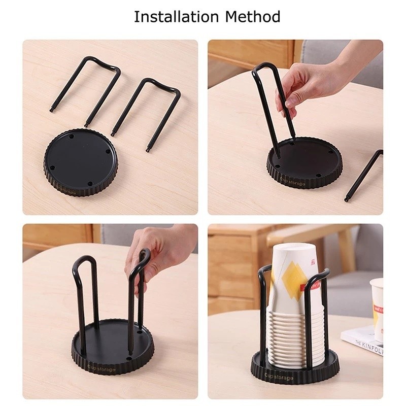 Cup Holder – Stackable Coffee Cup Organizer, Countertop Storage Rack ...
