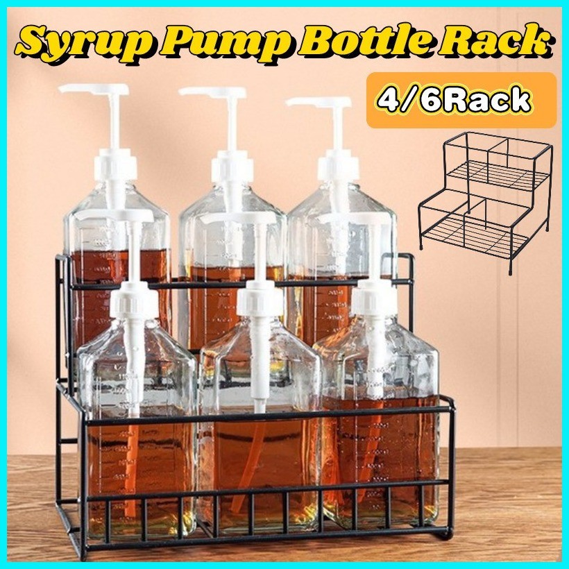 Syrup Rack Fructose Bottle Compartment Organizer Wine Storage Stand ...