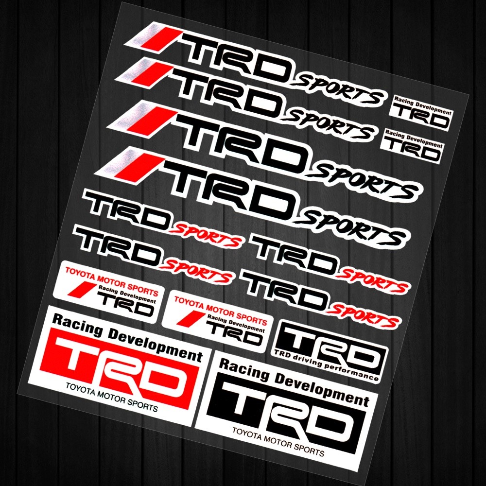 Toyota Racing Development TRD Sports Sign Logo Reflector Car Sticker ...