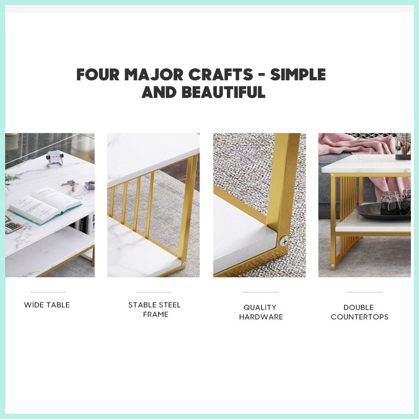 COD 2-Tier Coffee Table Modern Creative Combination Tea Table Small ...