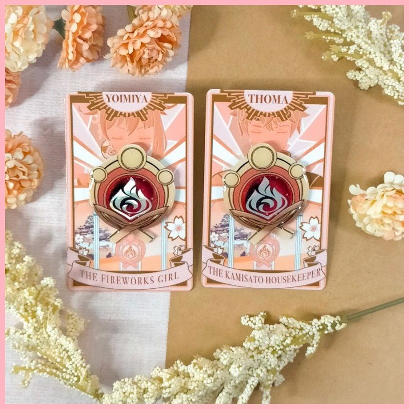 ∏ ♈ Genshin Impact Holographic Homemade Vision Pin (Inazuma) | Shopee ...