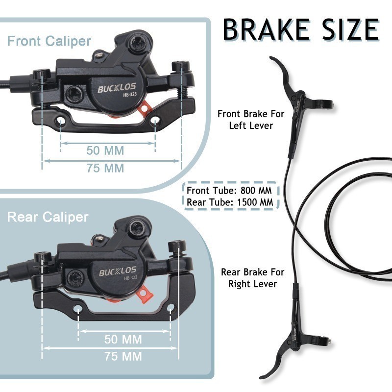 BUCKLOS Bike Hydrolic Brake 800/1500mm MTB Hydraulic Brake Bicycle ...
