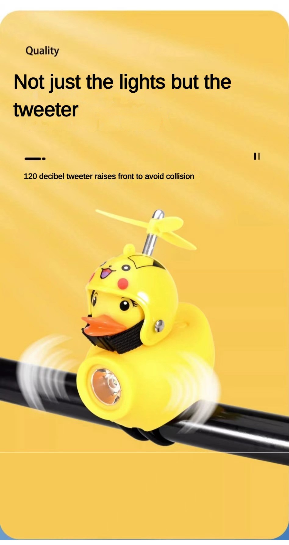 Bicycle Light Night Riding Children Broken Wind Duck Small Duck Horn