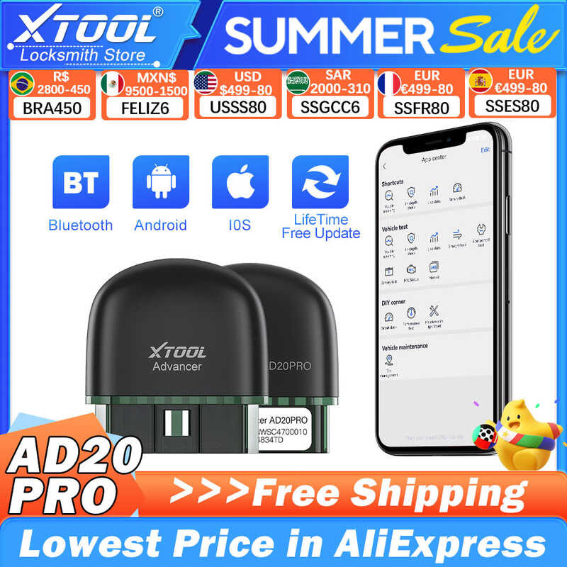 2024 The Latest XTOOL Advancer Ad20 PRO Scanner Car Code Readers Full ...