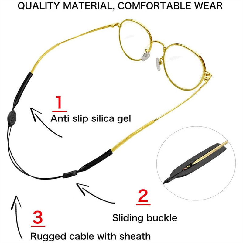 Eyeglass Lanyard Glasses Strap Adjustable Sport Eyeglasses Accessories ...