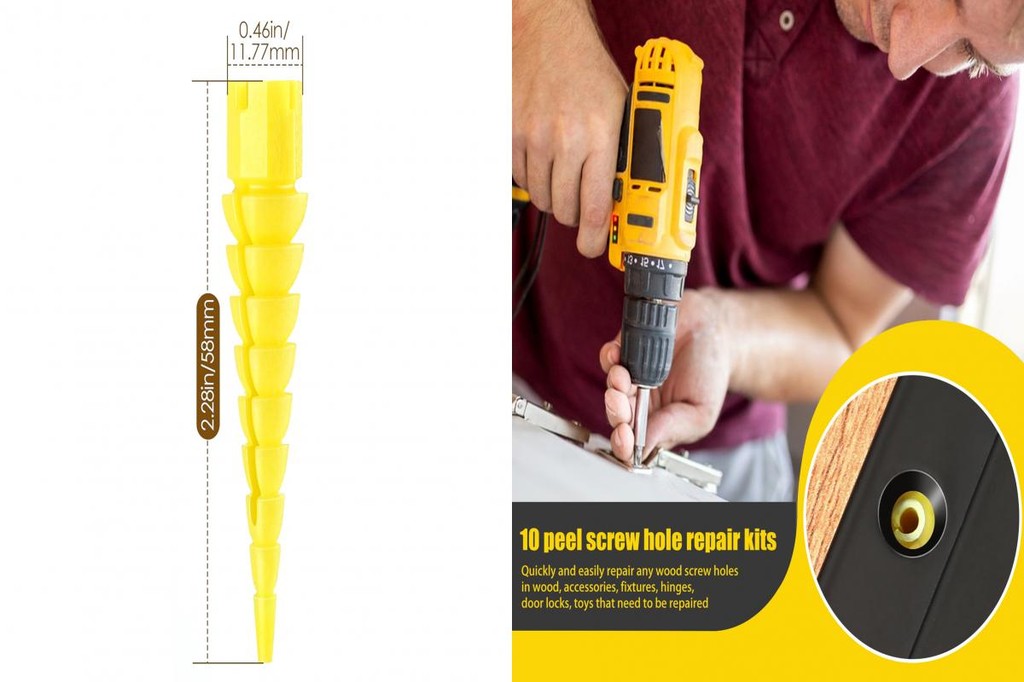 BoomBoom Wood Fitting Repair Kit Stripped Screw Hole Repair Kit Easy