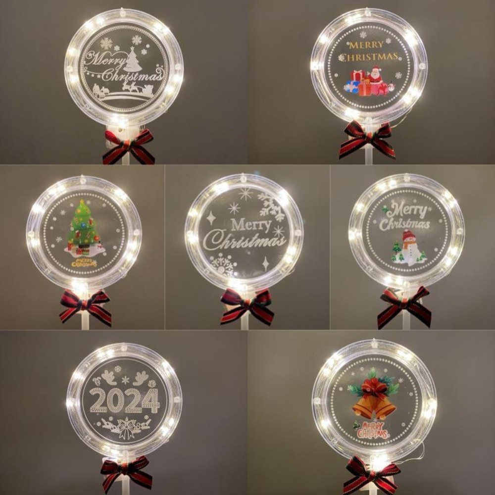 LED Cake Topper Night Light Christmas Acrylic Cake Decorating Tools ...