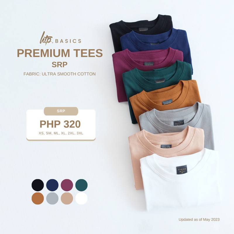 HTP Basics Premium Tees Ultrasmooth for MEN (New Colors) | Shopee ...