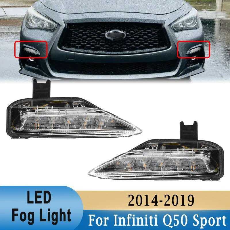 Front LED Fog Light Daytime Running Light Turn Signal Lamp For Infiniti ...