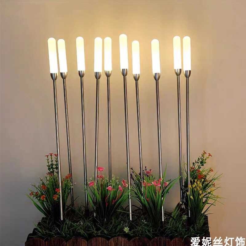 Reed Lamp LED Bubble Frosted Rod Acrylic Solar Outdoor Waterproof ...