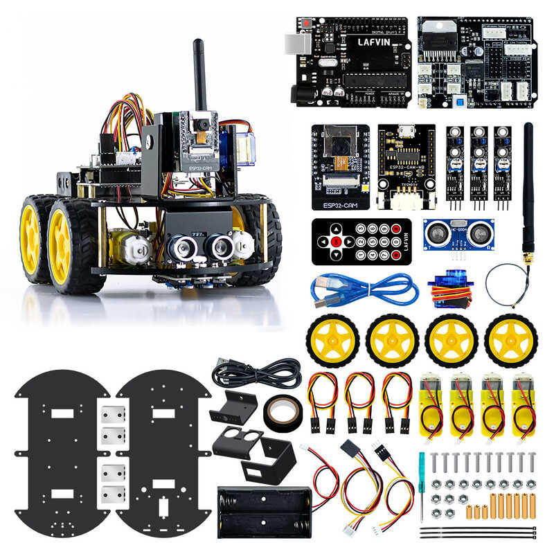 LAFVIN COD ESP32 Camera WIFI Smart Robot Car Starter Kit para sa ...