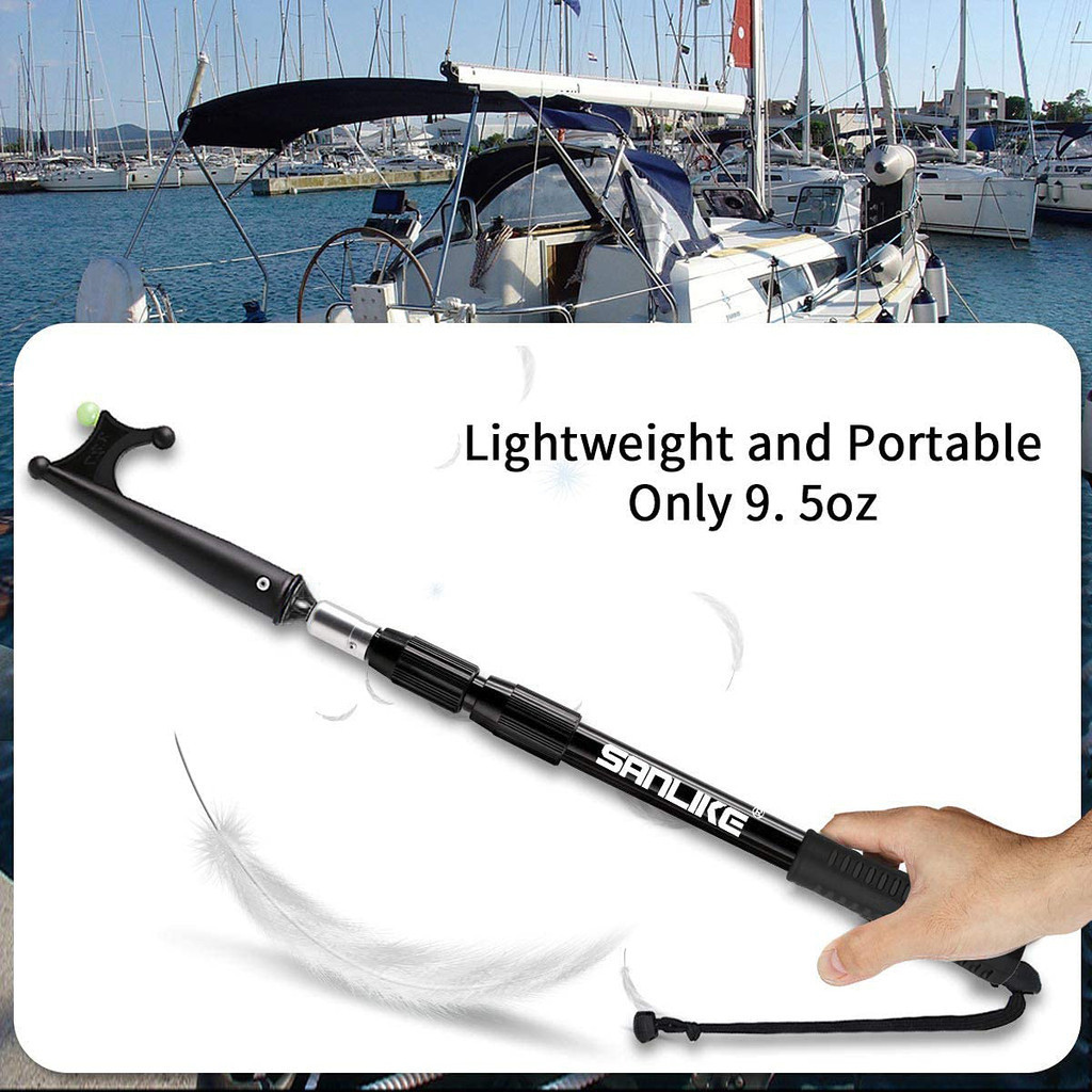 SANLIKE Telescopic Boat Hook 3 Sections Extendable Fiber Glass Pole 1 ...