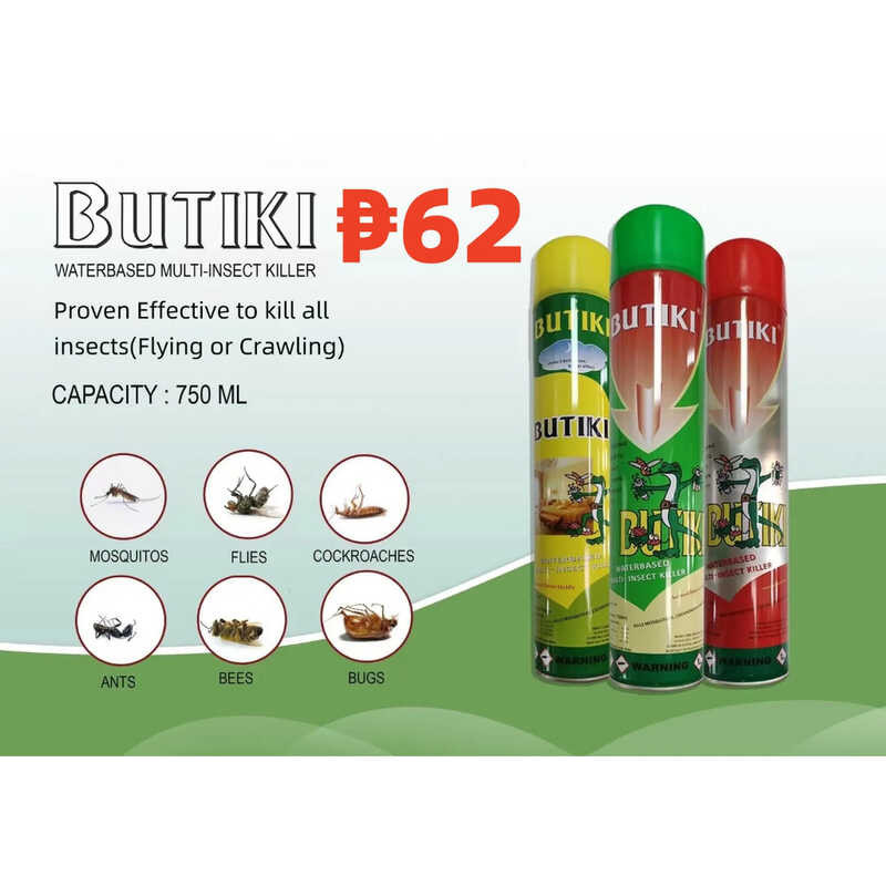 BUTIKI Insecticide Aerosol 750ml Insect Killer Mosquito Spray ...