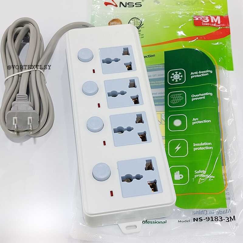 NSS COD EXTENSION CORD 4 GANG W/ DEDICATED SWITCH & LED INDICATOR Ns ...