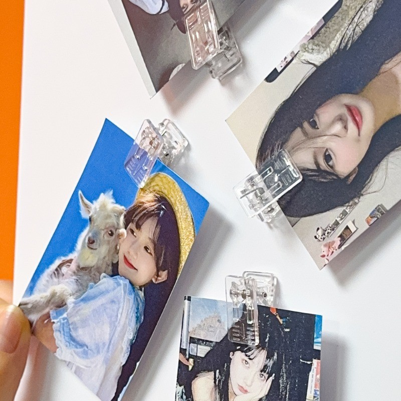 10Pcs Transparent Mini Magnetic Clips - Refrigerator Photo Message ...