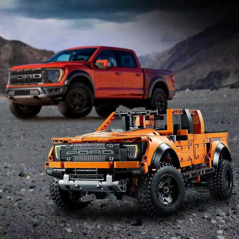 5 1379Pcs Ford Raptors F-150 Pickup Truck Racing Car Compatible 42126 ...